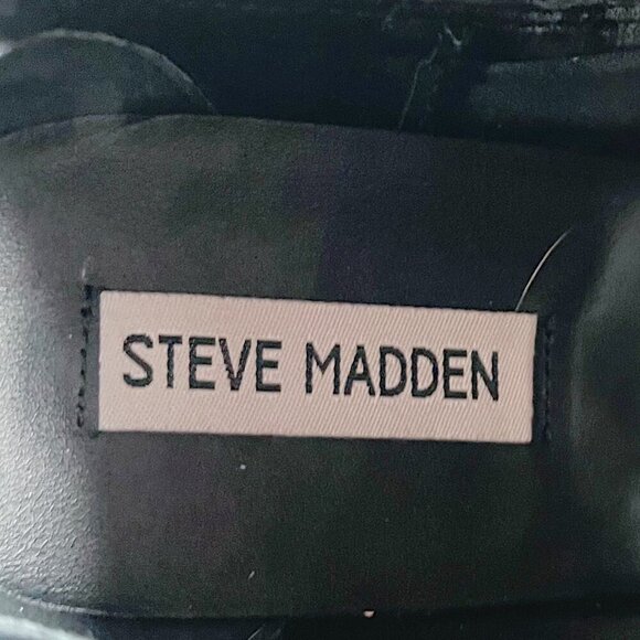 Steve Madden Patricia Black Leather Chelsea Boot Pointed Toe Bootie Size 10 - Picture 5 of 13